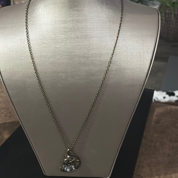 Delicate Owl on Perch Pendant Necklace - Picture 2 of 2